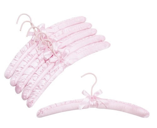 Luxury Pink Satin Clothes Hangers - Non-Slip Velvet Padded Hangers for Dresses, Shirts & Coats - Perfect for Closet Organization & Wardrobe Storage