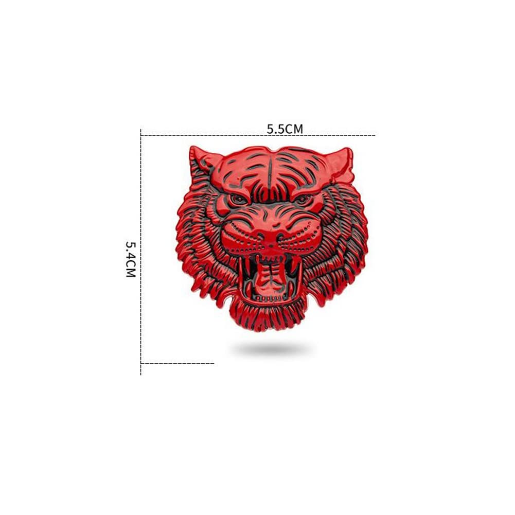 3D Zinc Alloy Tiger Head Car Sticker - Anti-Scratch Metal Decal for Hood, Truck & Motorcycle | Funny Animal Decorative Vinyl Sticker for Cars, SUVs & Vehicles - Perfect for Personalization & Car Enthusiasts