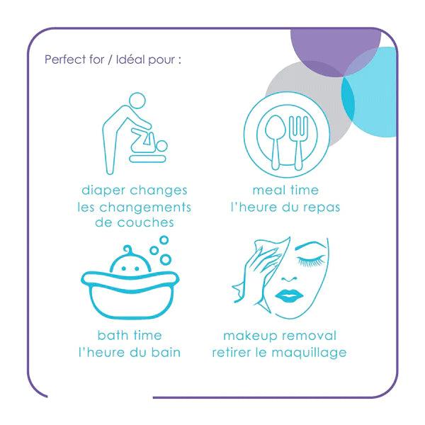 Baby Works Dry Wipes - 100 Count | Ultra Soft & Hypoallergenic Baby Wipes for Diaper Changes, Face Cleaning & On-the-Go Care