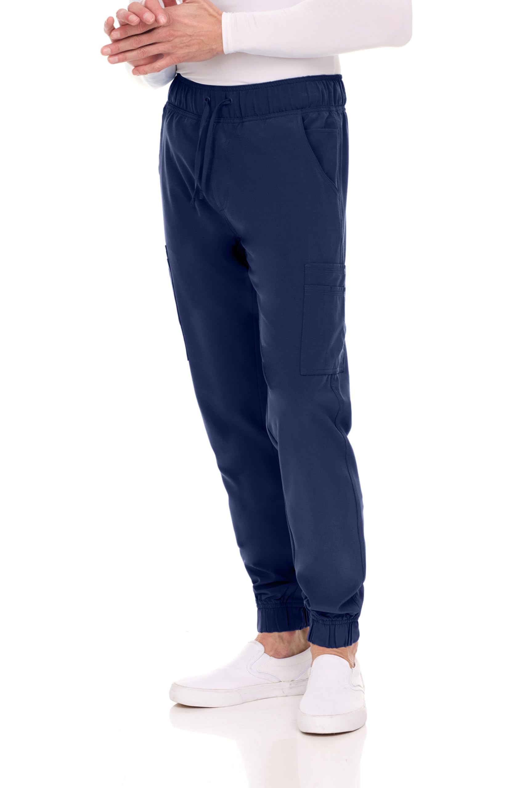 MediChic Men's Stretch Scrub Jogger Pants with 6 Pockets - 8+ Color Options | Comfortable Medical Scrubs for Doctors, Nurses & Healthcare Professionals