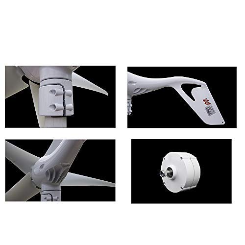 400W Horizontal Wind Turbine Generator Kit - 12V/24V DC Output with Built-in Controller - Low Start-up Wind Speed - 3 Blade Design for Home, RV, Boat & Off-Grid Power Supply