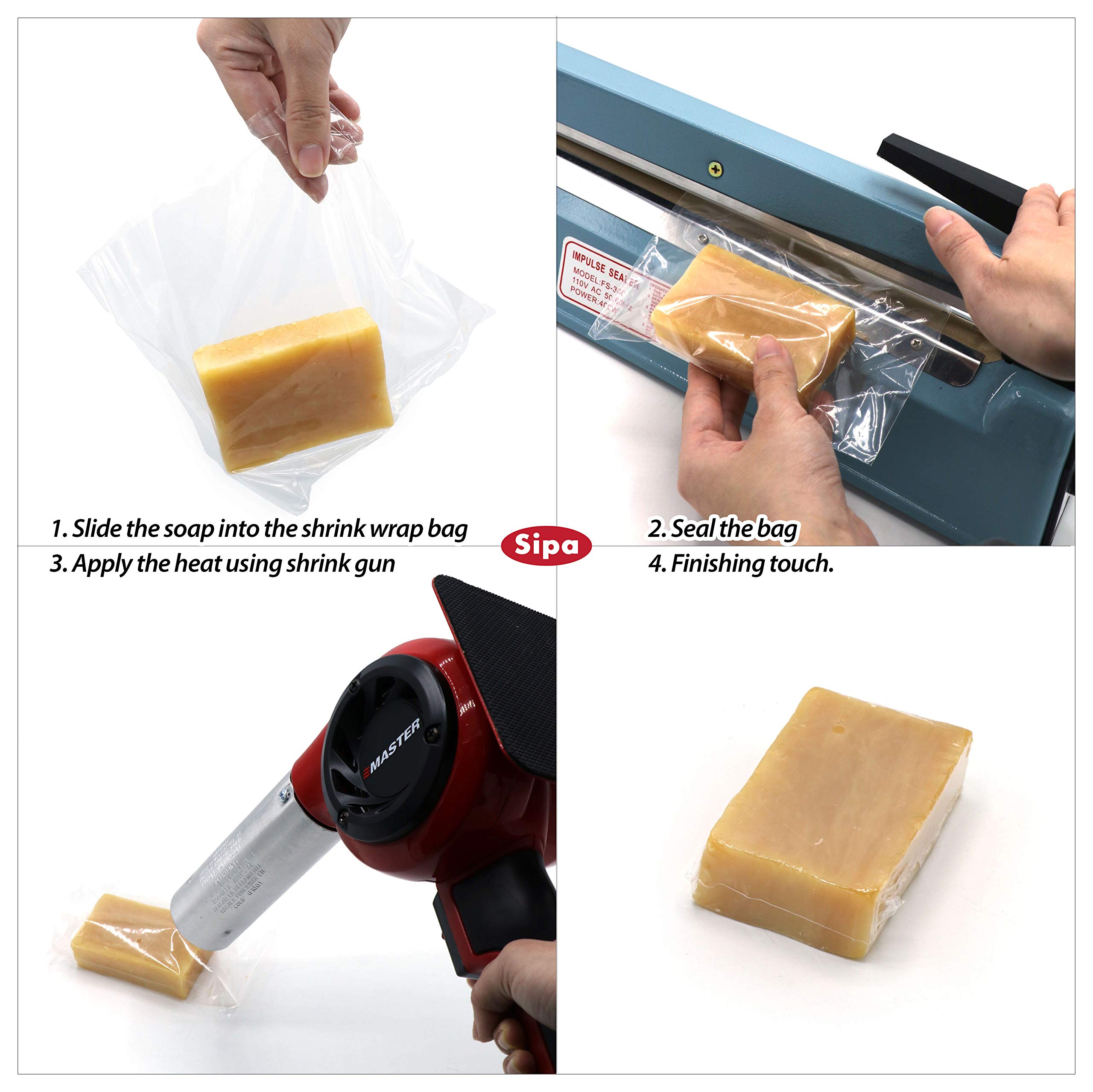 40x47 Inch 20 PCS 100 Gauge POF Non-Venting Shrink Wrap Bags - Odorless, Heavy Duty for Stationery, Photo Frames, Soap Packaging, Oil Bottles, DIY Crafts, Homemade Products, Gift Wrapping & Retail Display