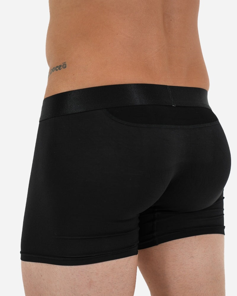 Premium Tucann Men's Boxer Briefs - Soft Breathable Underwear for Comfort & Support - Black - Ideal for Workout, Travel & Everyday Wear