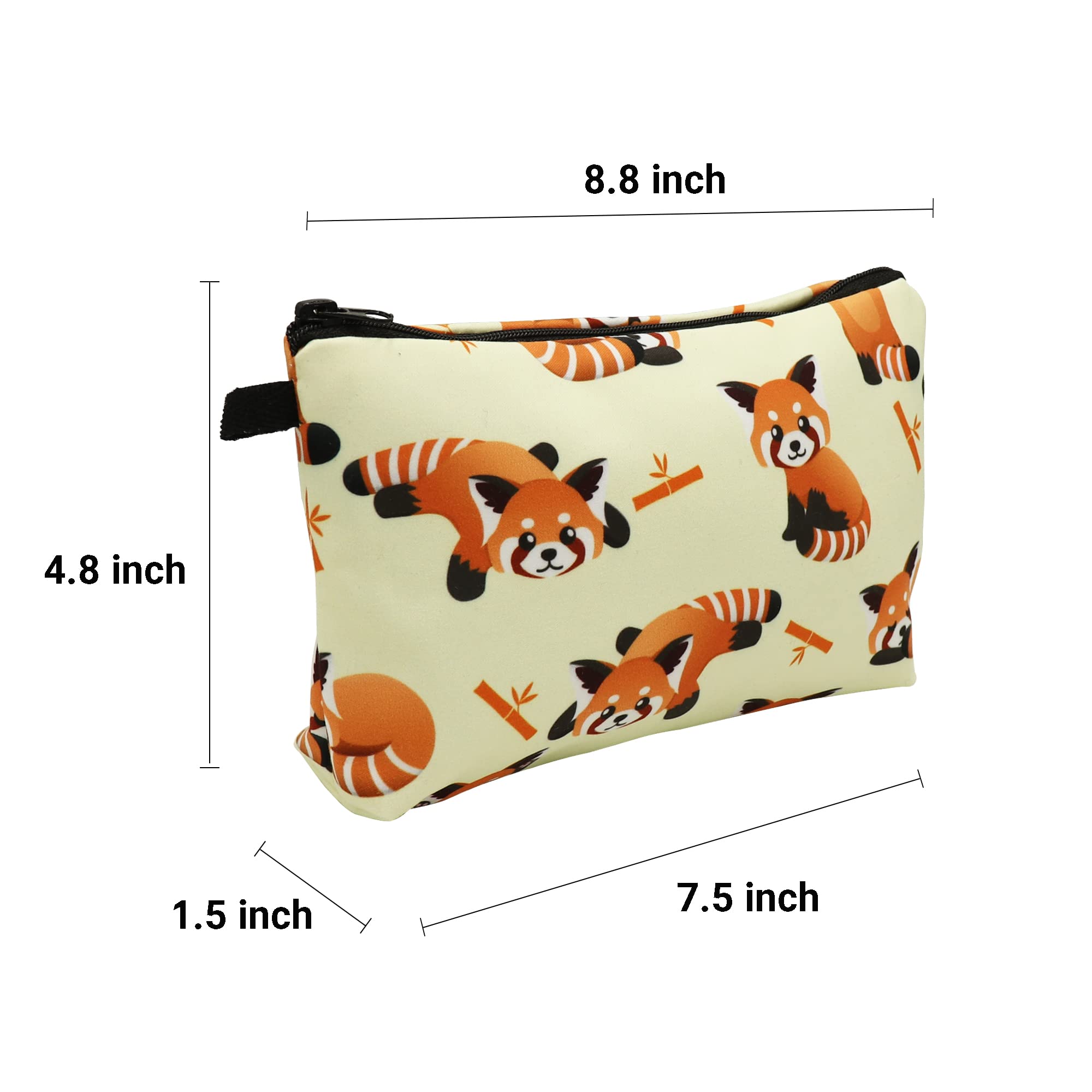 Cute Red Panda Travel Makeup Bag - Small Cosmetic Pouch for Women - Perfect for Travel, Gym & Daily Essentials (Gift Idea)