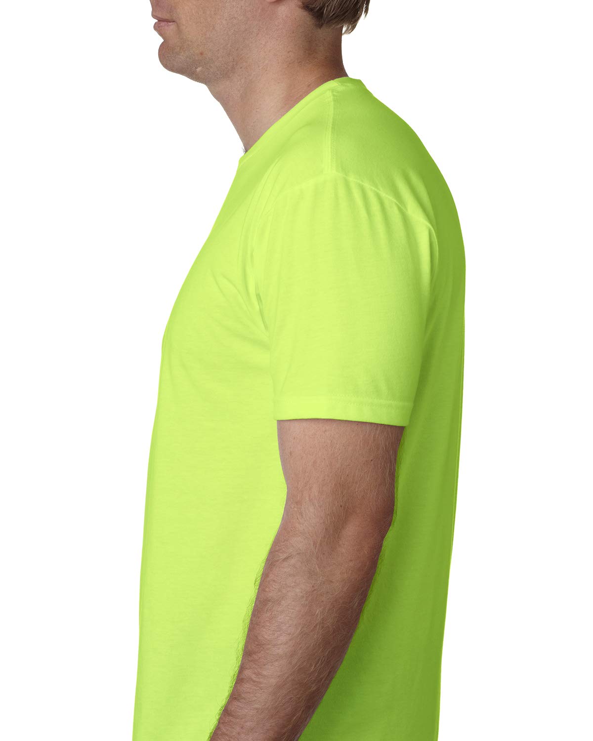 Next Level 6210 Men's CVC Tee - Soft Cotton Blend T-Shirt in Neon Heather Green - Perfect for Gym, Casual Wear & Everyday Comfort