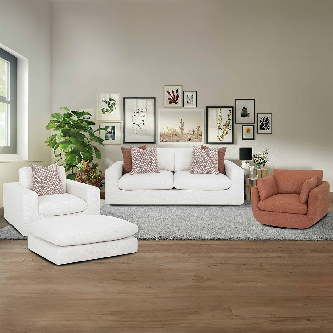 Elegant Pearl Swivel Accent Chair - Modern Velvet Upholstered Lounge Chair for Living Room, Bedroom, or Office - Perfect for Reading, Relaxing, and Home Decor