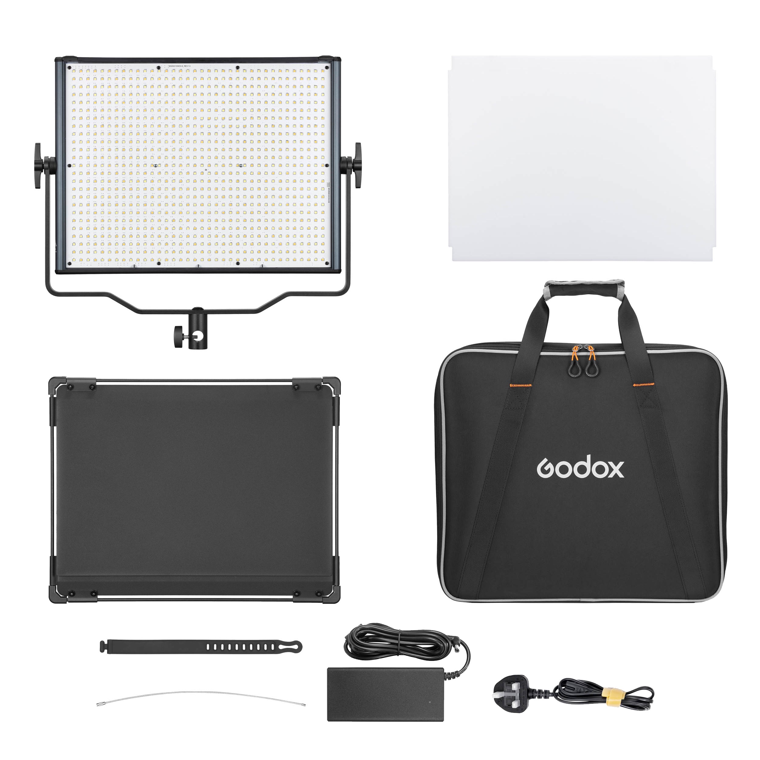 GODOX LDX100Bi Bi-Color LED Panel Light with BD-100 Barn Doors - Professional Studio Lighting for Photography, Videography & Live Streaming