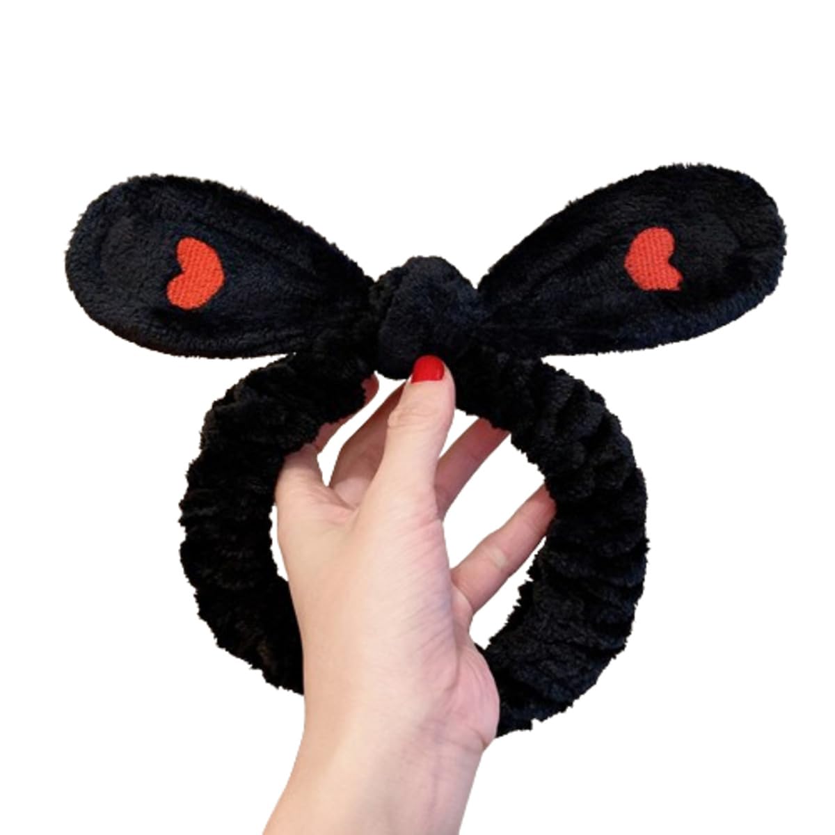 MOMISY Adjustable Stretchy Women's Hair Band for Face Washing, Spa & Makeup - Soft Elastic Headband Fits All Head Sizes - Perfect for Skincare, Showering & Beauty Routines (Black)
