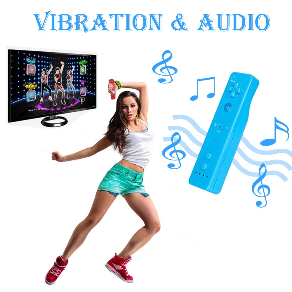 Upgraded Wii Remote Controller 2-Pack - Wireless for Wii & Wii U (Blue & Pink) - Perfect for Gaming & Family Fun