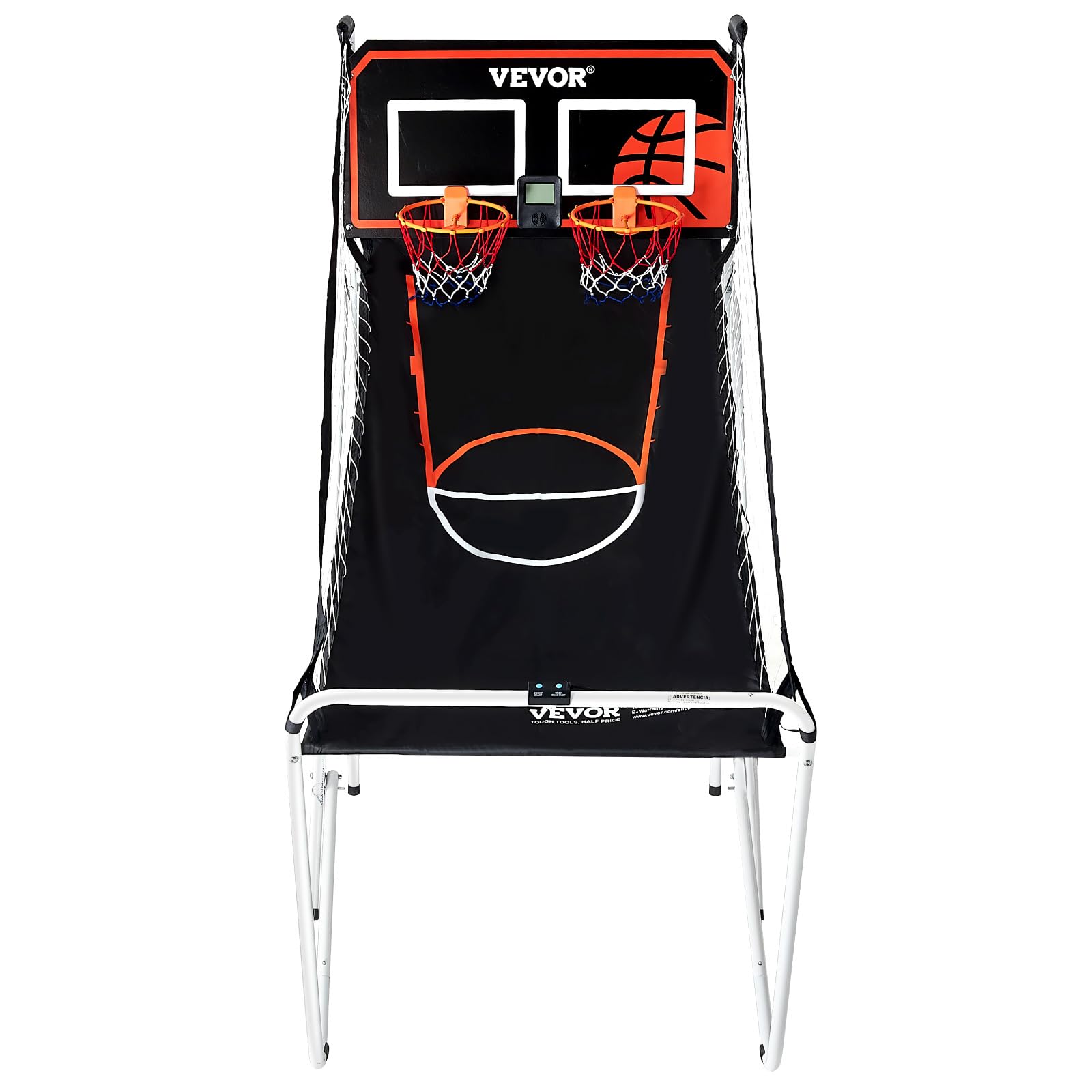 VEVOR 2 Player Indoor Basketball Arcade Game - Home Dual Pop-A-Shot with 8 Game Modes, Electronic Scoreboard & Air Pump - Fun Sports Game for Kids & Adults - Perfect for Family Game Rooms, Basement Entertainment & Birthday Parties