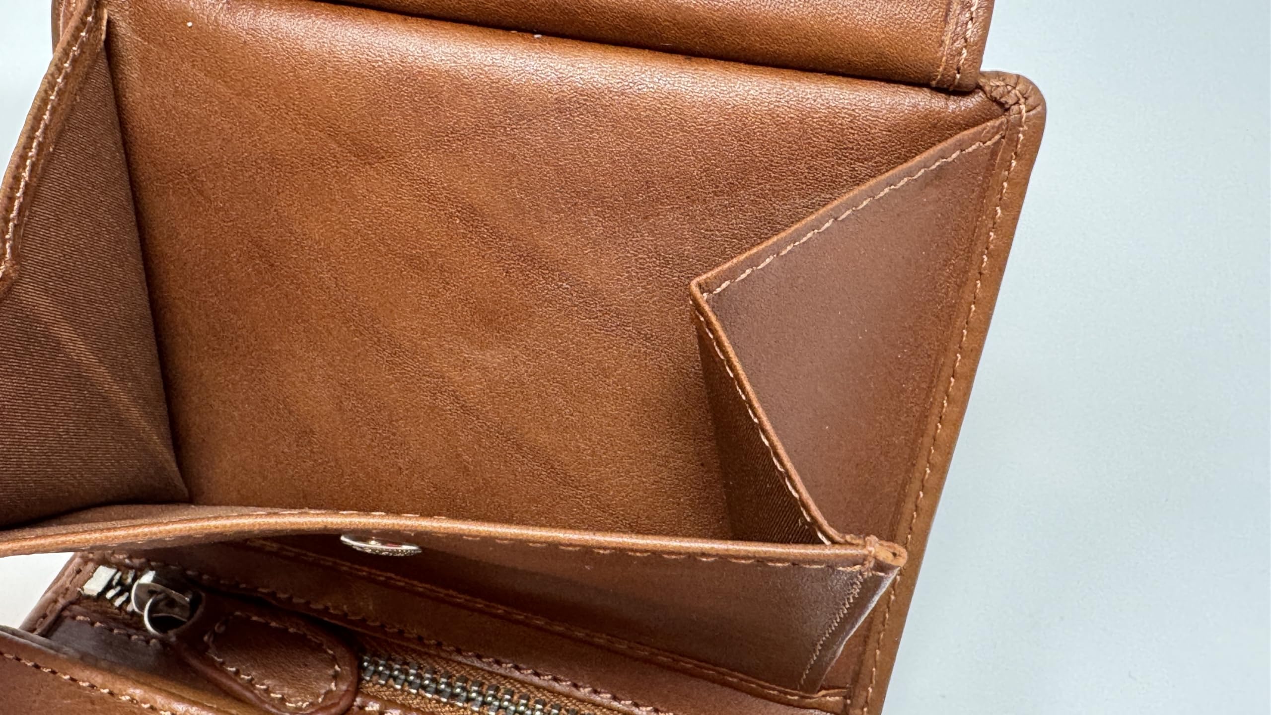 Men's RFID Blocking Genuine Full Grain Leather Bifold Wallet with Flip ID Window & Secure Zipper Compartment - Extra Large Capacity (Bugatti Tan) | Perfect for Travel, Business & Everyday Use