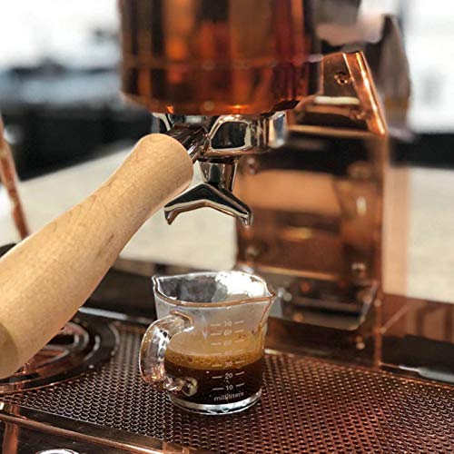 70ml Mini Glass Measuring Cup with Handle - 2 oz Shot Glass, Espresso Jugs, Graduated Beaker for Cocktails, Coffee, Milk & Spirits | Perfect for Bar, Party, Wine Mixing & Home Kitchen Use