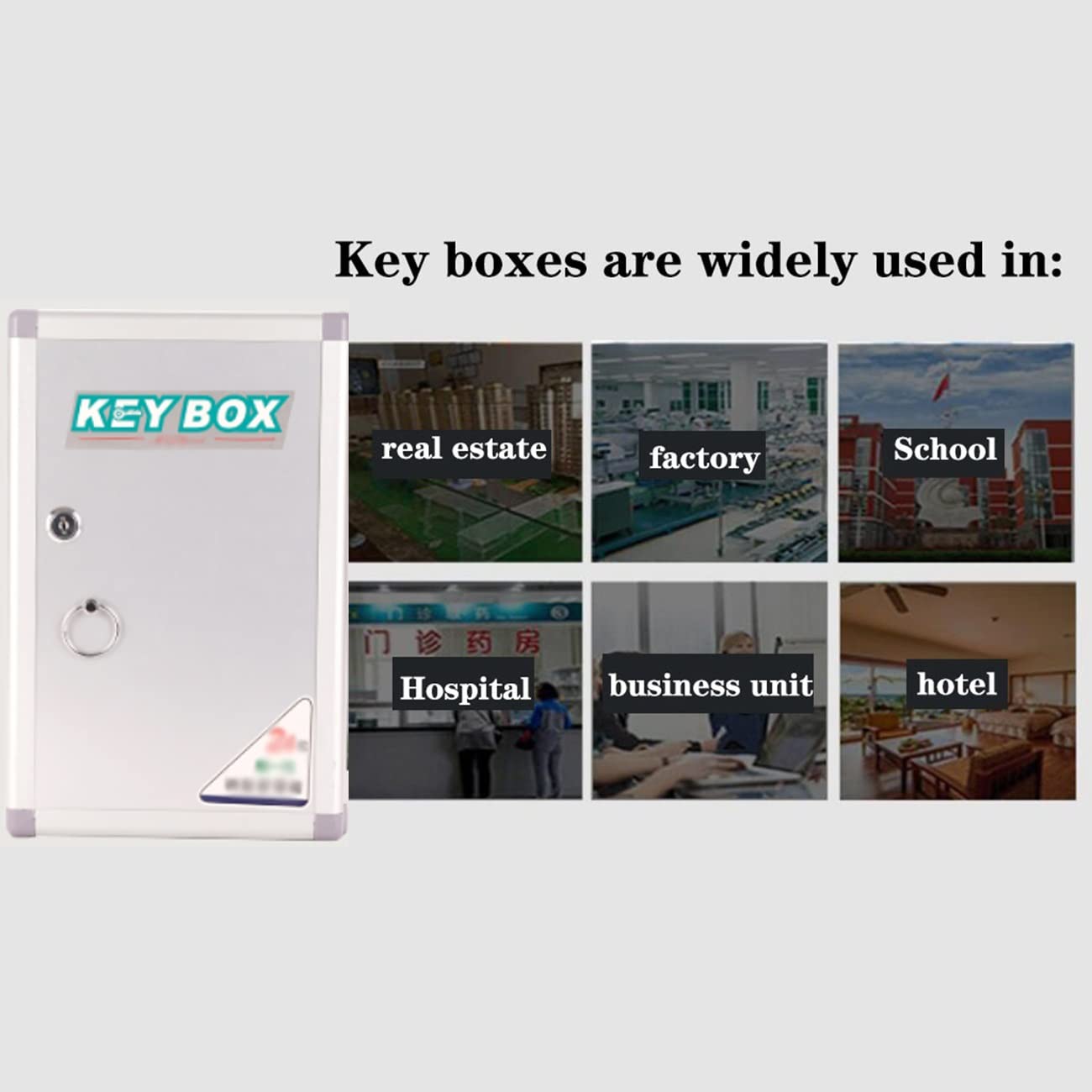 Wall Mounted Key Cabinet with Lock - Large Capacity Key Management Box Holds 24-120 Keys, Silver (120 Bits) - Ideal for Hospitals, Offices, Schools & Home Organization