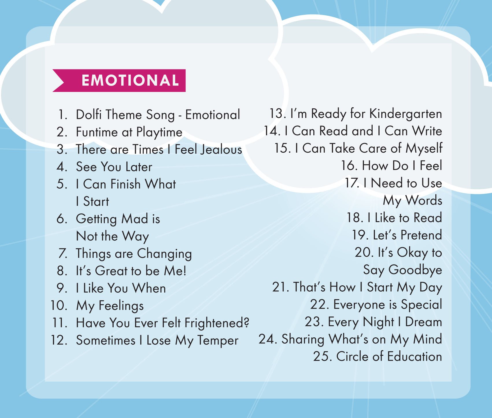 25 Emotional Skills Songs for Kids - Cradle to School 2 | Ready to Learn Program for Early Childhood Development & Active Parenting | Perfect for Preschool Learning, Home Education & Parent-Child Bonding