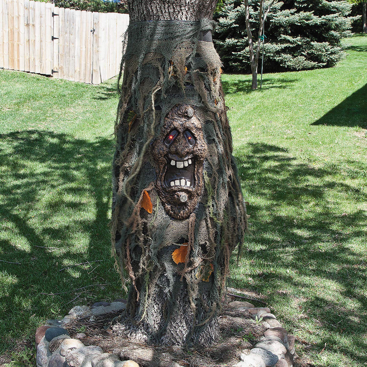 Fun Express LED Tree Ghost Halloween Decor - Spooky Indoor & Outdoor Home Accent for Party & Yard Decoration (1 Piece)