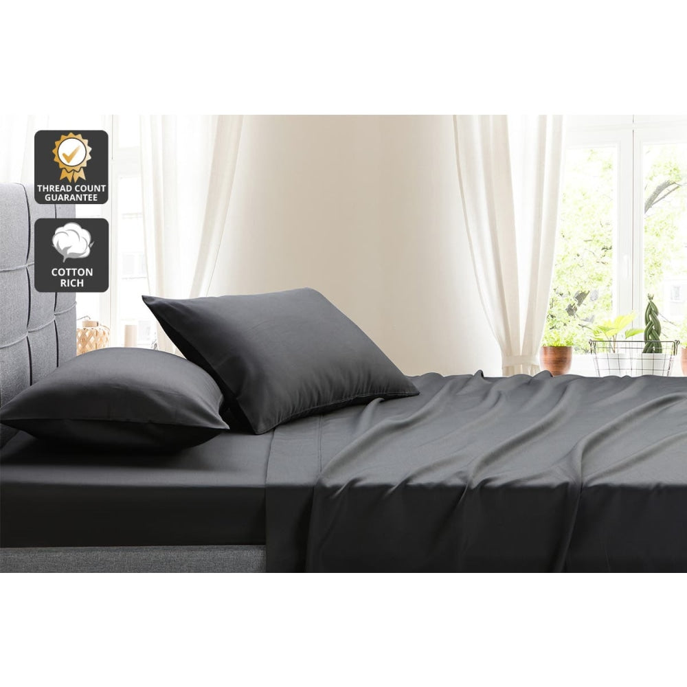1000 Thread Count Cotton Rich King Size Bed Sheet Set - Soft, Breathable & Durable - Perfect for Master Bedroom, Guest Room & Luxury Hotels