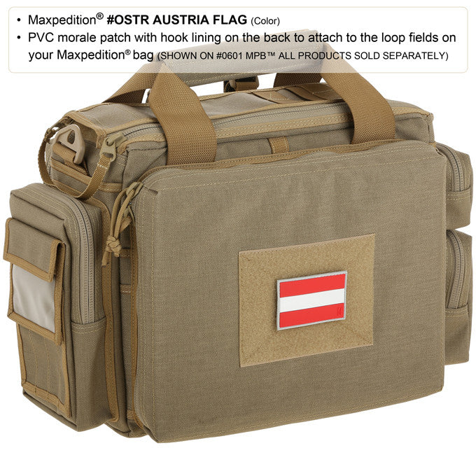 Austria Flag Patch - Embroidered PVC Morale Patch for Military, Tactical Gear & Backpacks - Perfect for Outdoor Enthusiasts, Collectors & Patriotic Displays