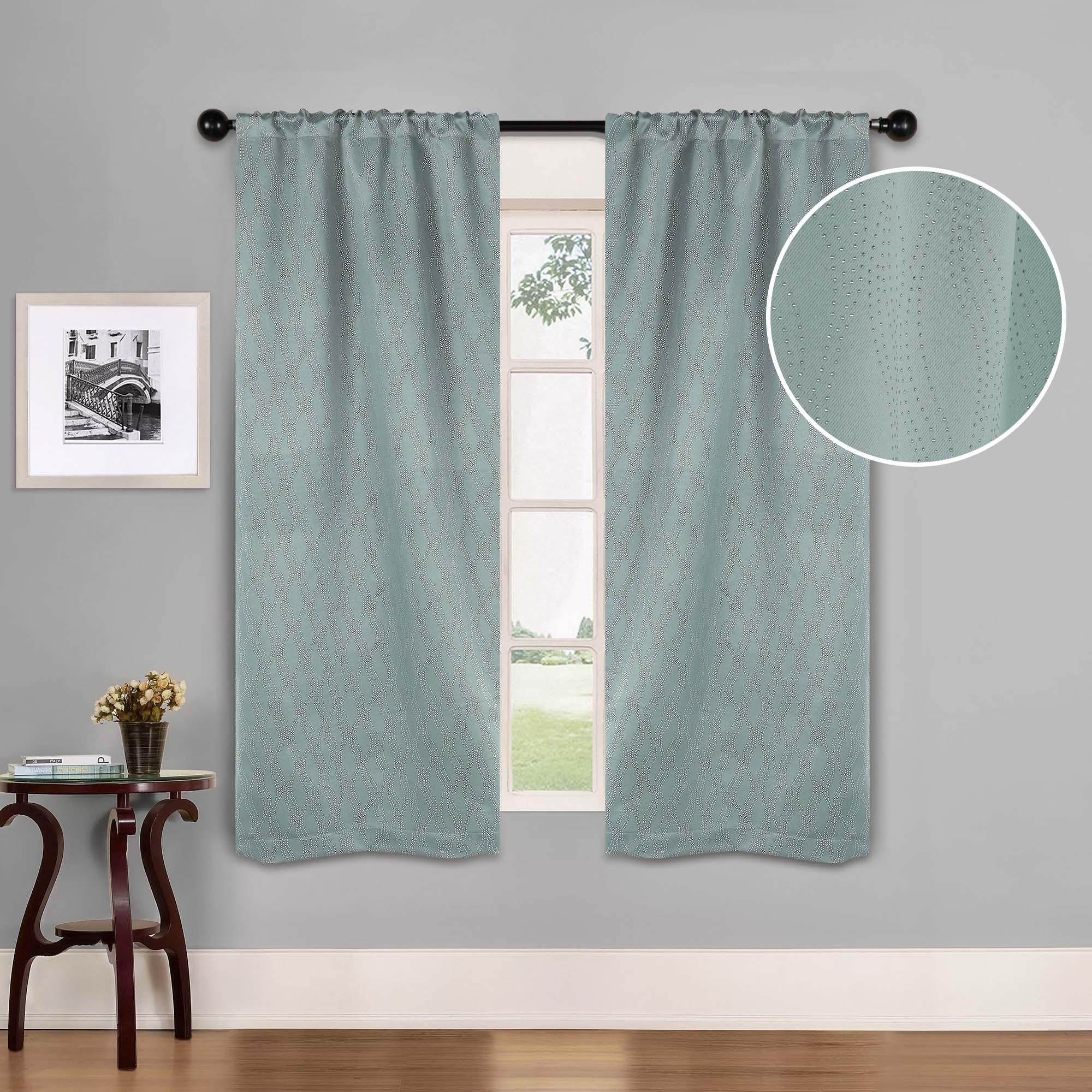 Zuri Textured Washable Blackout Curtains for Bedroom - Thermal Insulated Room Darkening Window Drapes (Set of 2 Panels) - Perfect for Nursery, Home Theater & Light Sleepers