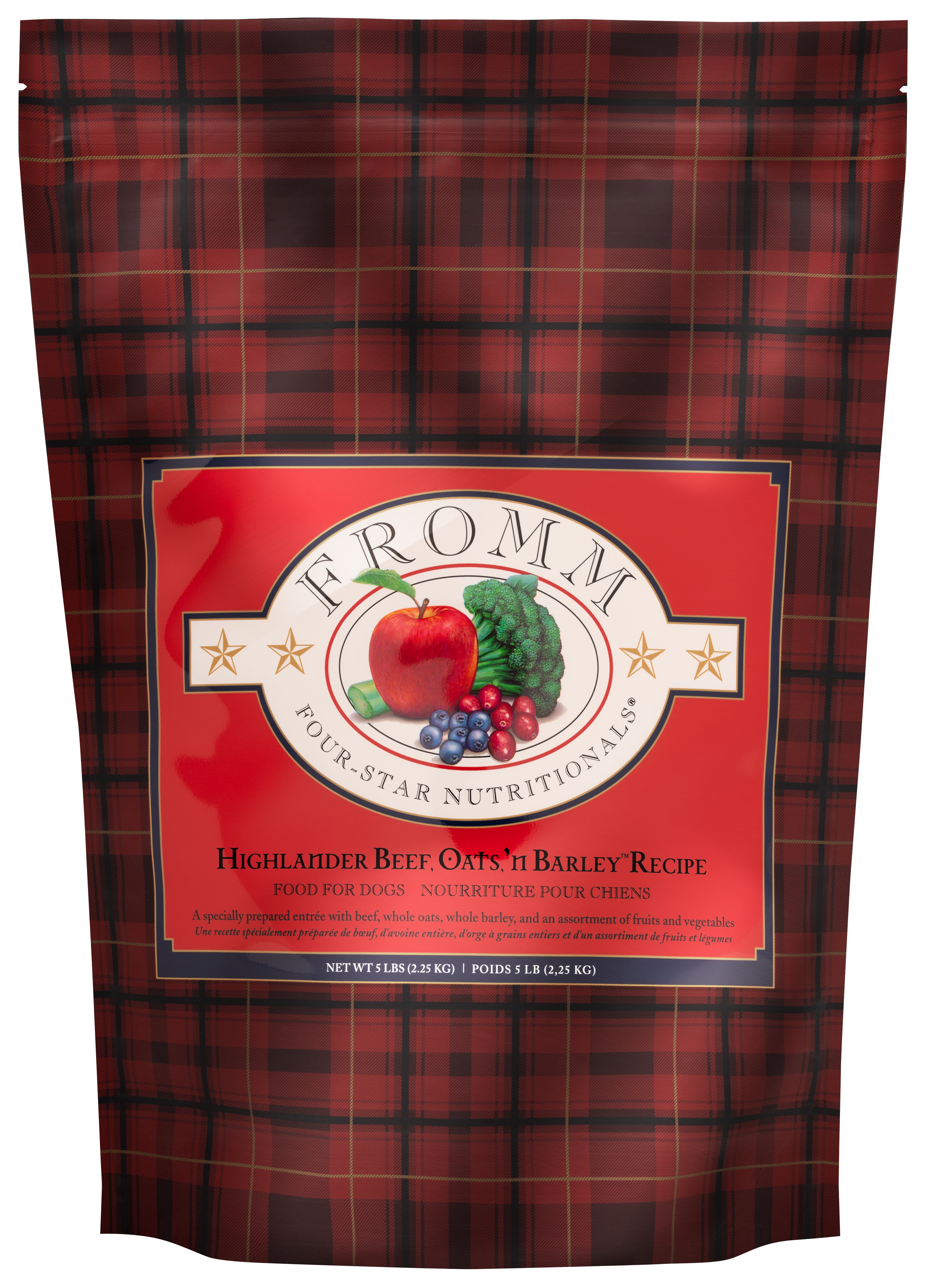 Fromm Four Star Grain-Free Dry Dog Food - Highlander Beef & Oats Recipe - Premium Nutrition for Active Dogs - Perfect for Outdoor Adventures & Training Rewards