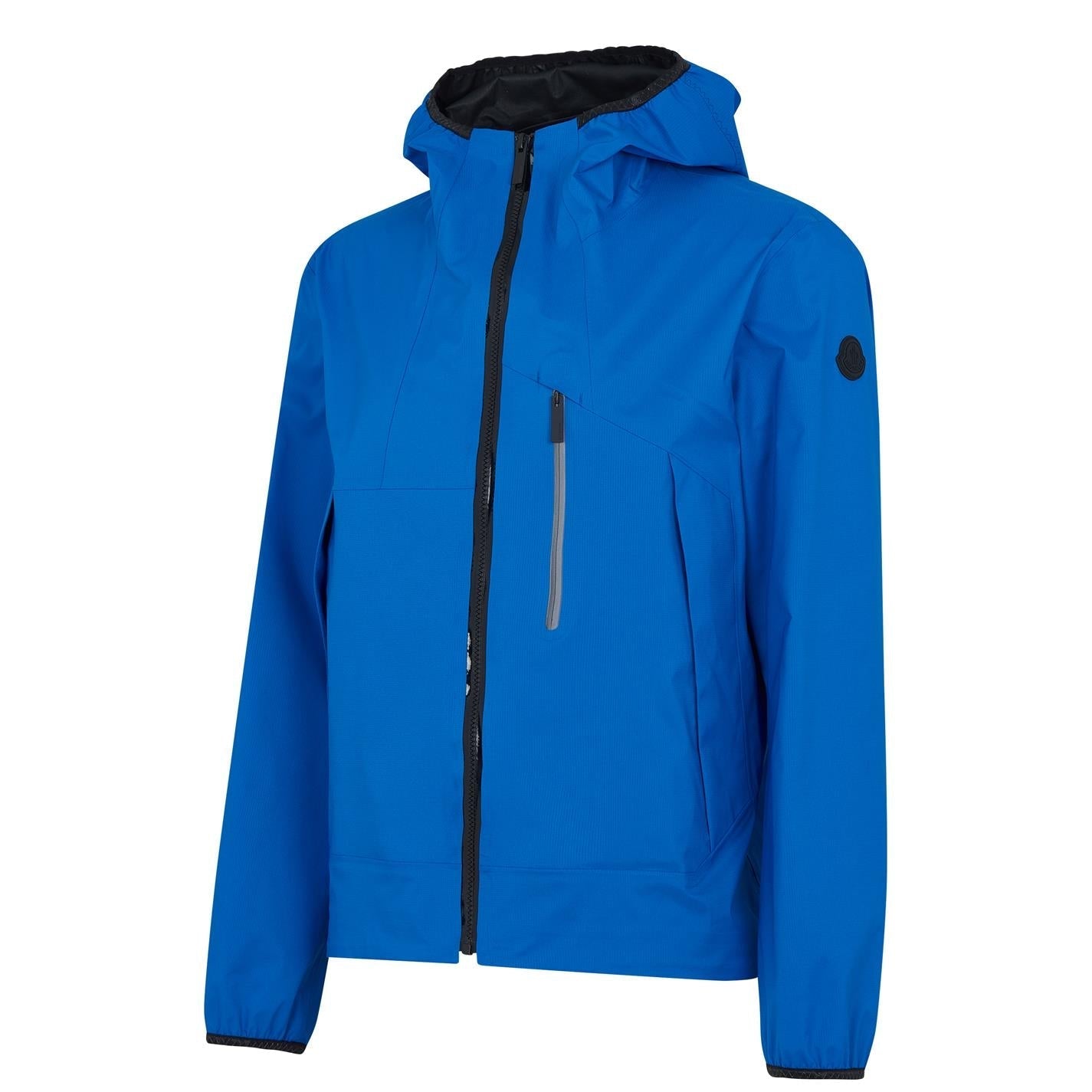 Moncler Blue Sattouf Waterproof Rain Jacket for Men - Lightweight Windbreaker with Hood for Outdoor Hiking & Travel