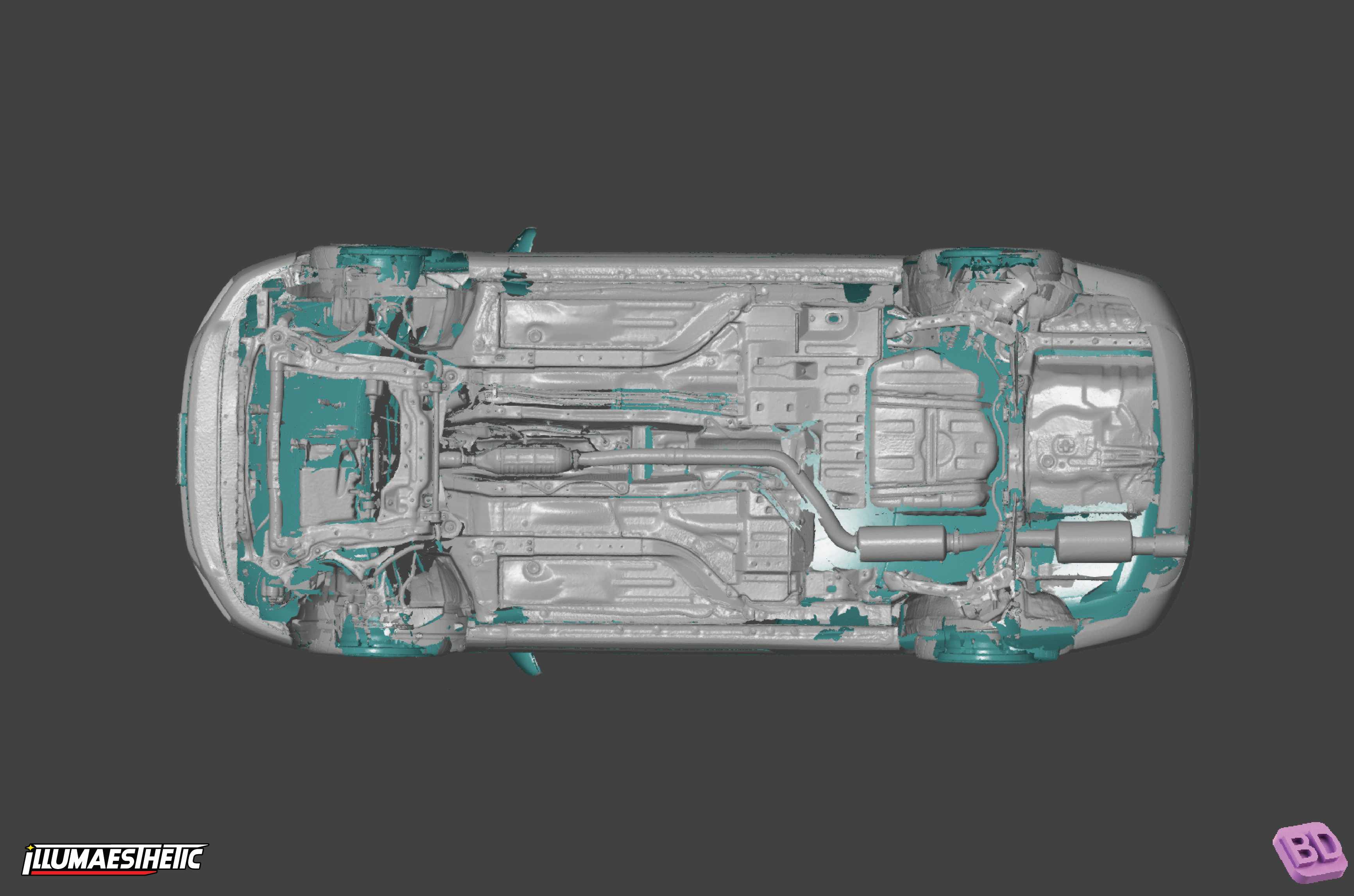 Honda Civic Si (FG2) 3D Scan Model for 2006-2009 - Perfect for Car Enthusiasts, 3D Printing Projects & Automotive Restoration