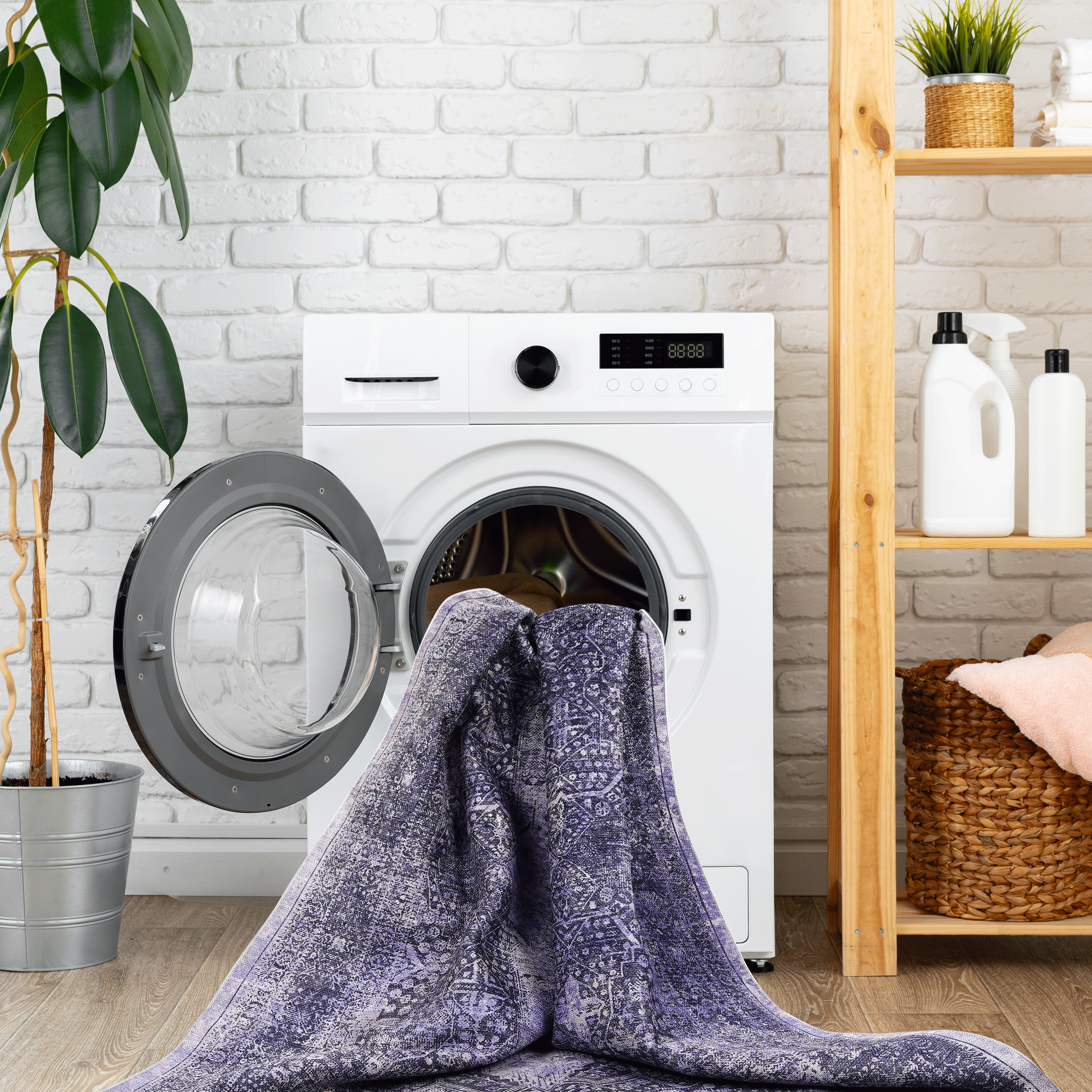 DTY Signature 5x8 Washable Low Pile Area Rugs - Non Slip, Non Shedding, Foldable - Kid & Pet Friendly Rug for Bedroom, Living Room, Kitchen - Perfect for Home Decor, Dorm, Office & High Traffic Areas (Anthracite, 5' x 8')
