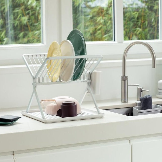 Foldable Dish Drying Rack - Space Saving Kitchen Organizer for Countertop, Sink, and Cabinet - Perfect for Small Apartments, RVs, and Camping
