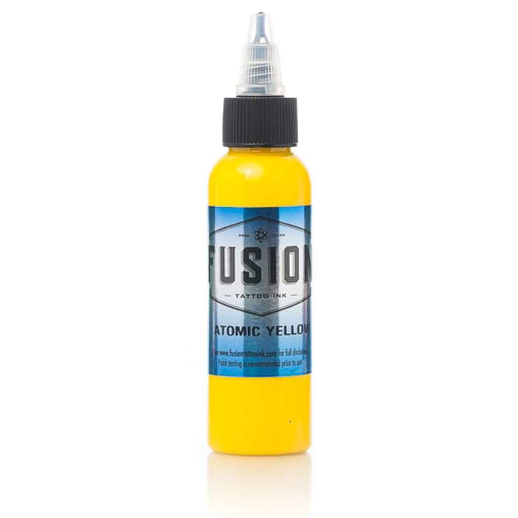 Atomic Yellow Fusion Ink - 1 oz Bottle for Screen Printing, DIY Crafts & Art Projects | Vibrant Water-Based Ink for T-Shirts, Posters & Fabric Designs