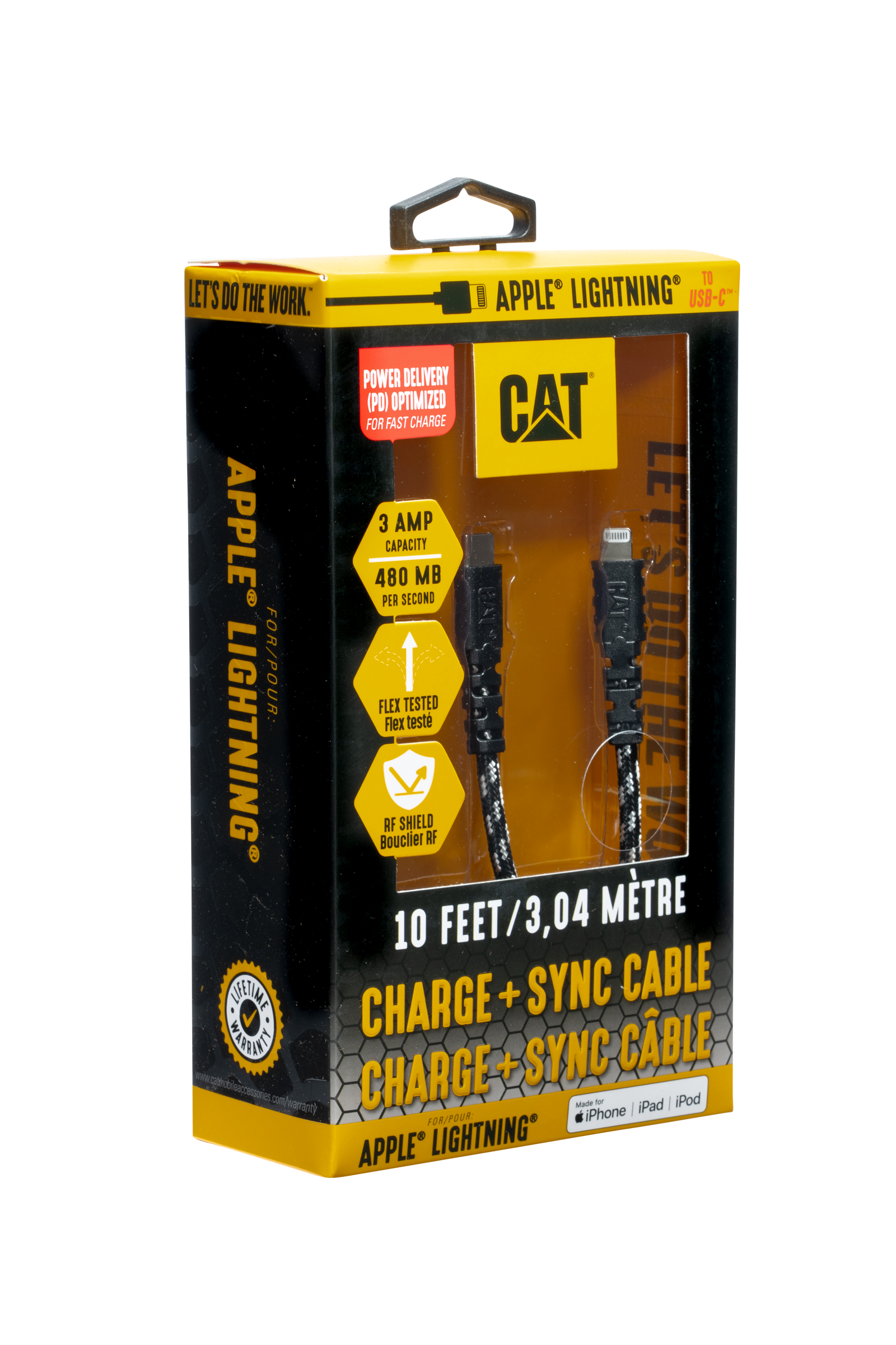 CAT® Certified Lightning to USB-C Power Delivery Cable - Fast Charging for iPhone, iPad & MacBook - Perfect for Home, Office & Travel