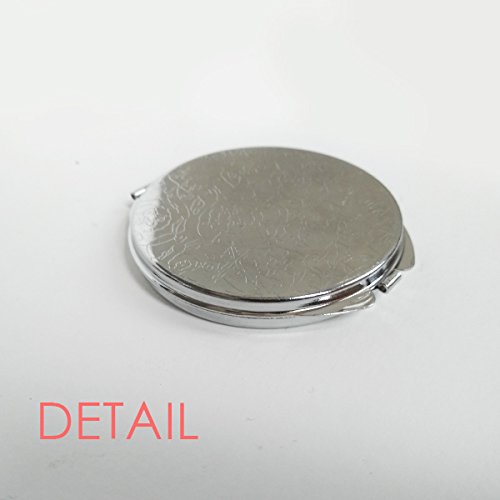 DIYthinker Round Portable Hand Mirror - 2.6 Inch Pink Valentine's Day Gift for Boys & Girls - Compact Makeup Mirror with Love Design - Perfect for Travel, Purse & School Backpack Accessories