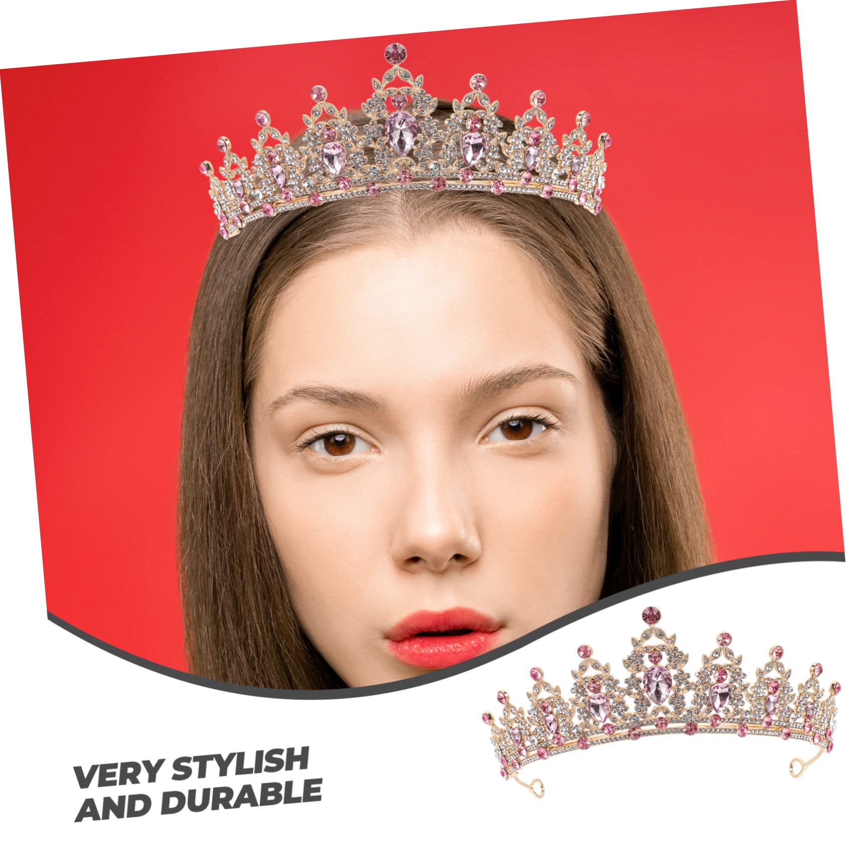 **Elegant Rhinestone Bridal Tiara Headpiece - Zinc Alloy Crown Hair Jewelry for Weddings, Birthdays & Special Occasions**    *(Perfect for Brides, Prom, Pageants, Anniversaries & Photo Shoots)*