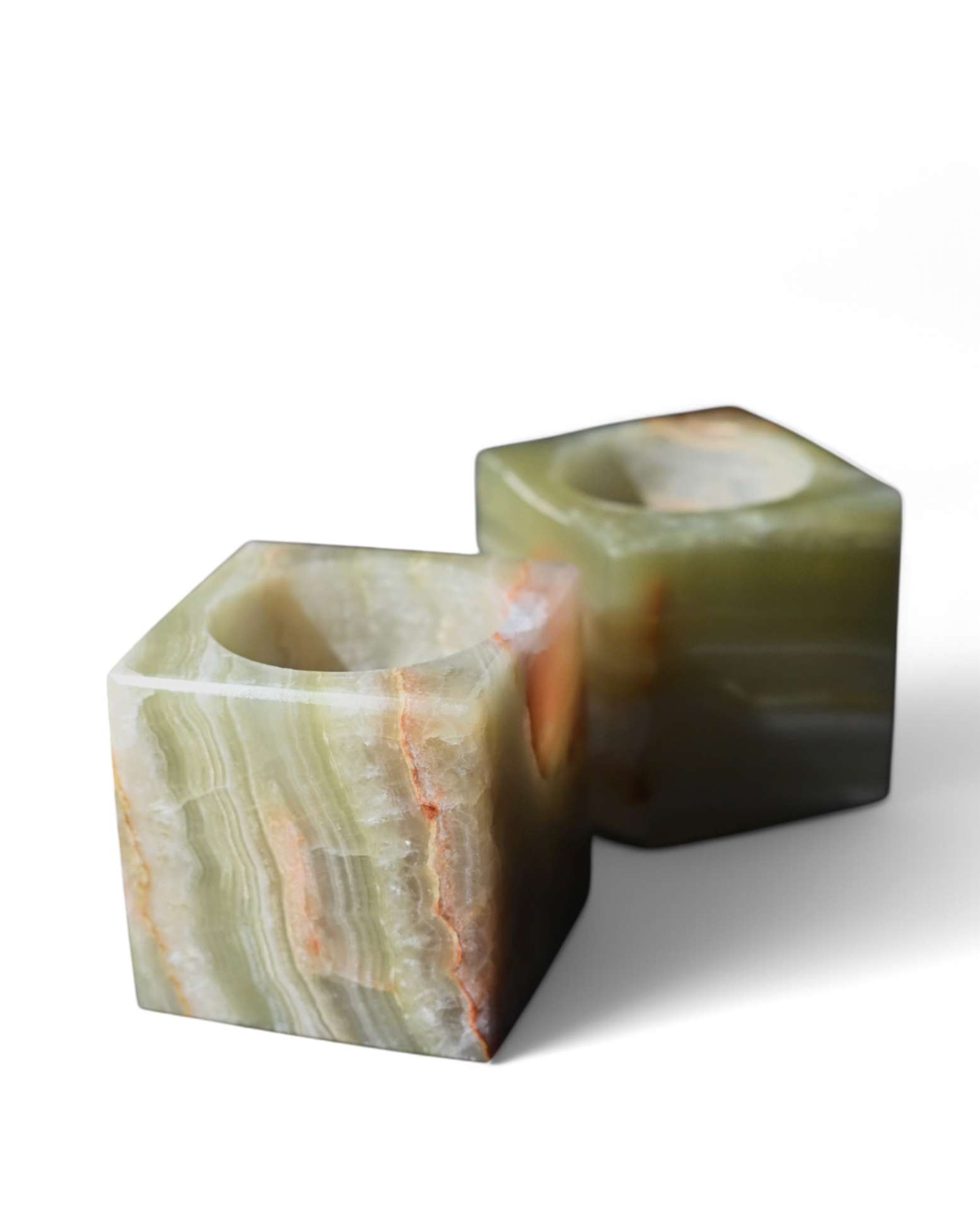 Handmade Green Onyx Candle Holder - Elegant Home Decor for Dining Table, Wedding Centerpiece & Meditation Space