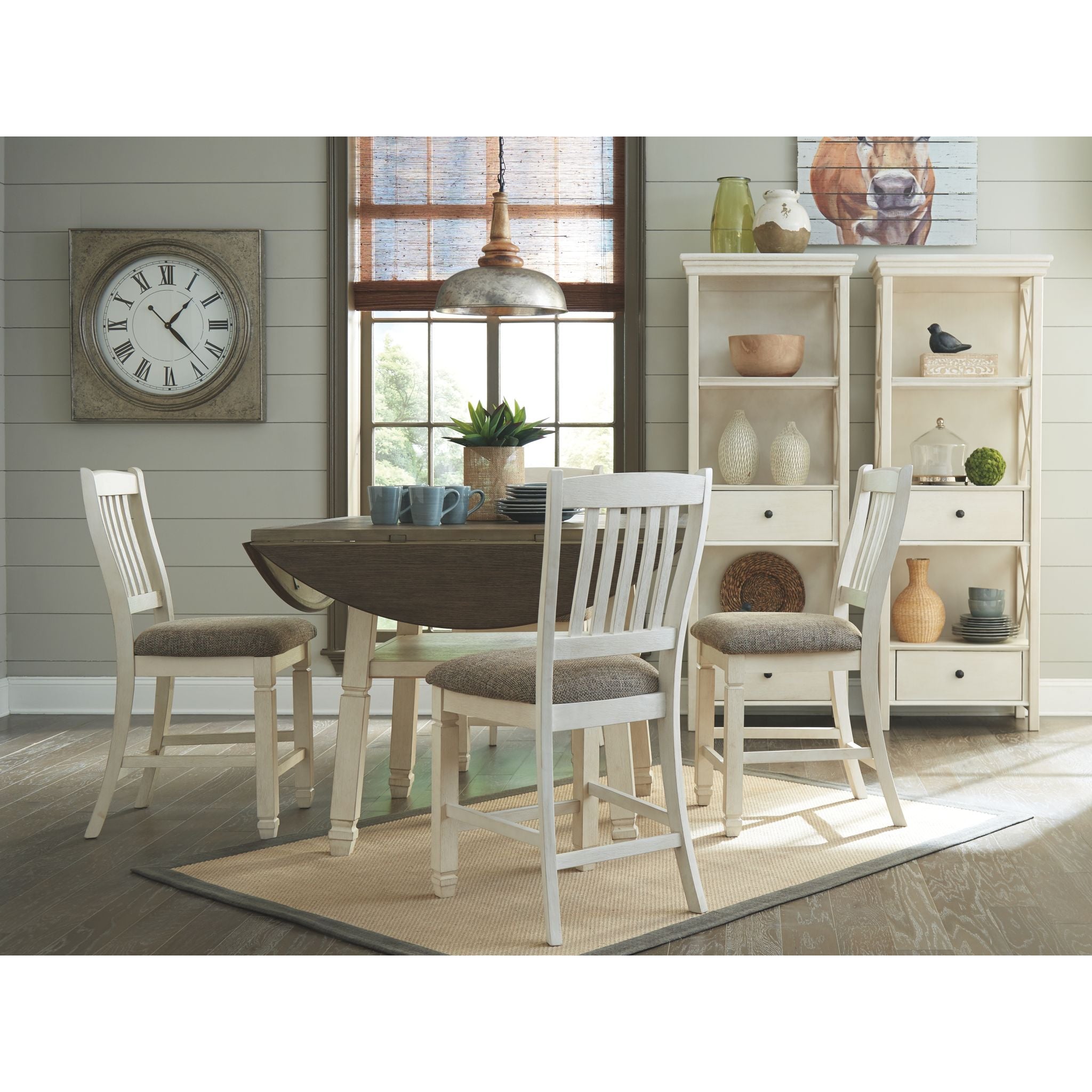 Bolanburg 5-Piece Counter Height Dining Set - Modern Kitchen Table and Stools for Small Spaces - Perfect for Breakfast Nook, Apartment, or Bar Counter Use