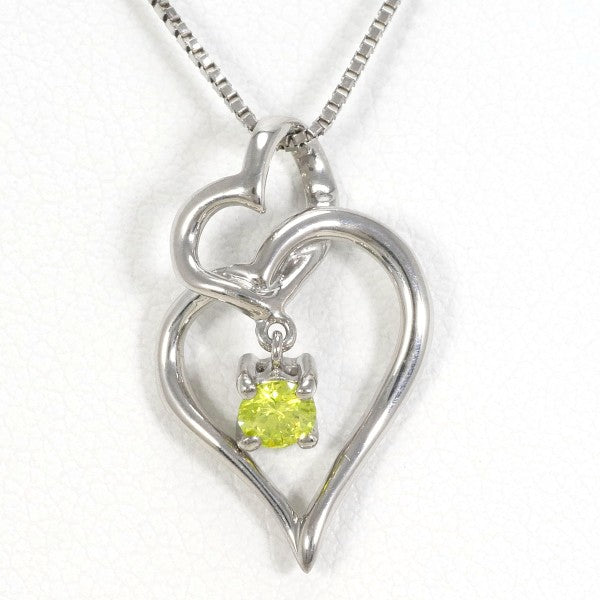 18K White Gold Yellow Diamond Necklace for Women - Elegant Fine Jewelry Gift for Anniversary, Wedding & Special Occasions