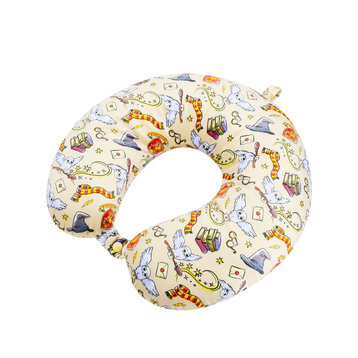 Harry Potter Memory Foam Travel Neck Pillow - All Over Print Design for Airplane, Car & Office Comfort - Perfect Gift for Fans