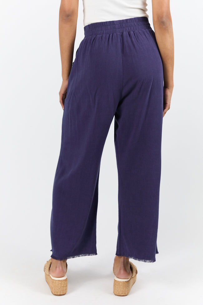 Best Navy Frayed Detail Ankle Length Pants for Women - Comfortable Stretch Denim Skinny Jeans - Perfect for Casual Outings & Date Nights