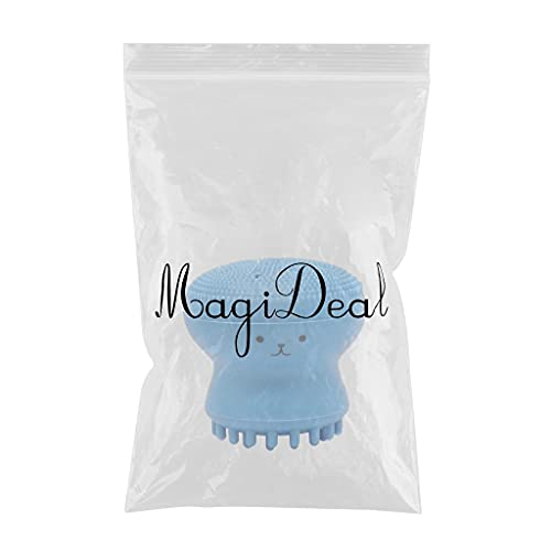 **Siah Octopus Cute Silicone Face Brush – Deep Cleansing & Exfoliating Massage Tool for Blackheads & Pores – Blue – Perfect for Daily Skincare & Travel**