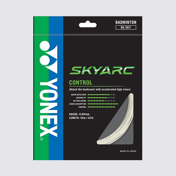 Yonex BG SKY SkyArc Badminton String - High Performance Synthetic Gut for Power & Control - Perfect for Tournament Play & Training