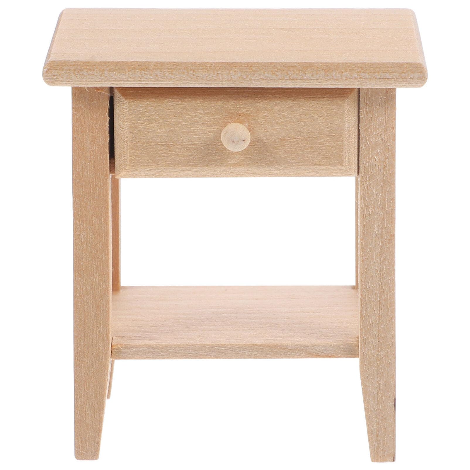 1:12 Scale Zerodeko Dollhouse Night Stand - Miniature Wooden Bedside Table for Dollhouse & Display - Perfect for Dollhouse Bedrooms, DIY Miniature Projects & Collectors