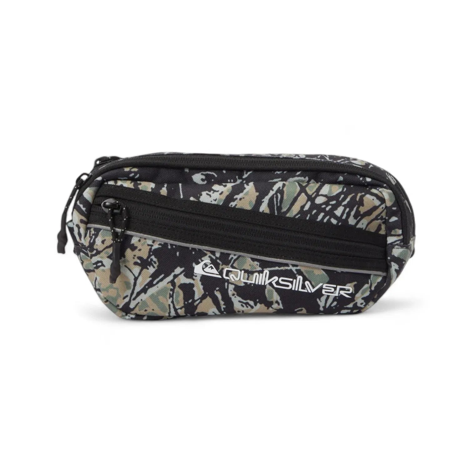 Quiksilver Jungler III Waist Pack - Black & Green - Water-Resistant & Adjustable Belt for Hiking, Travel, and Outdoor Adventures