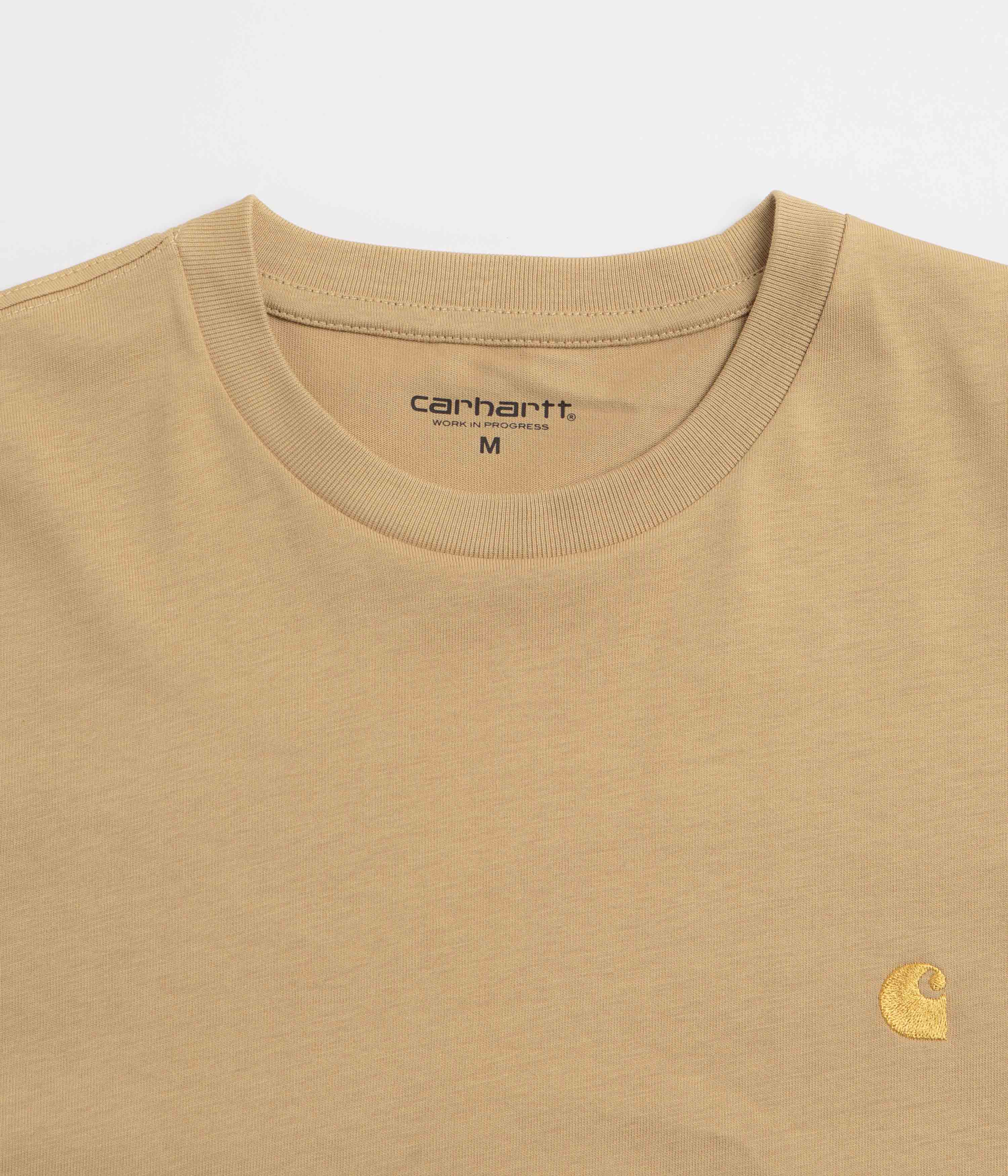 Carhartt Chase T-Shirt for Men - Dusty Hamilton Brown & Gold - Comfortable Casual Wear for Work, Outdoor & Everyday Use