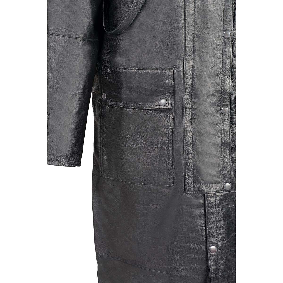 Milwaukee Genuine Leather Cowhide Duster Coat for Men - Western Style Jacket with Removable Liner | Perfect for Rodeo, Ranch Work & Outdoor Adventures