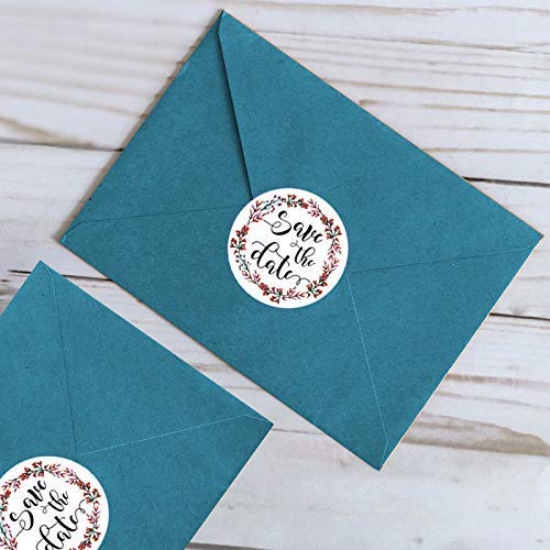 120PCS Premium Save The Date Wedding Stickers - Elegant Wedding Favor Labels, Envelope Seals for Bridal Showers & Invitations | Perfect for DIY Wedding Decor, Stationery & Party Favors