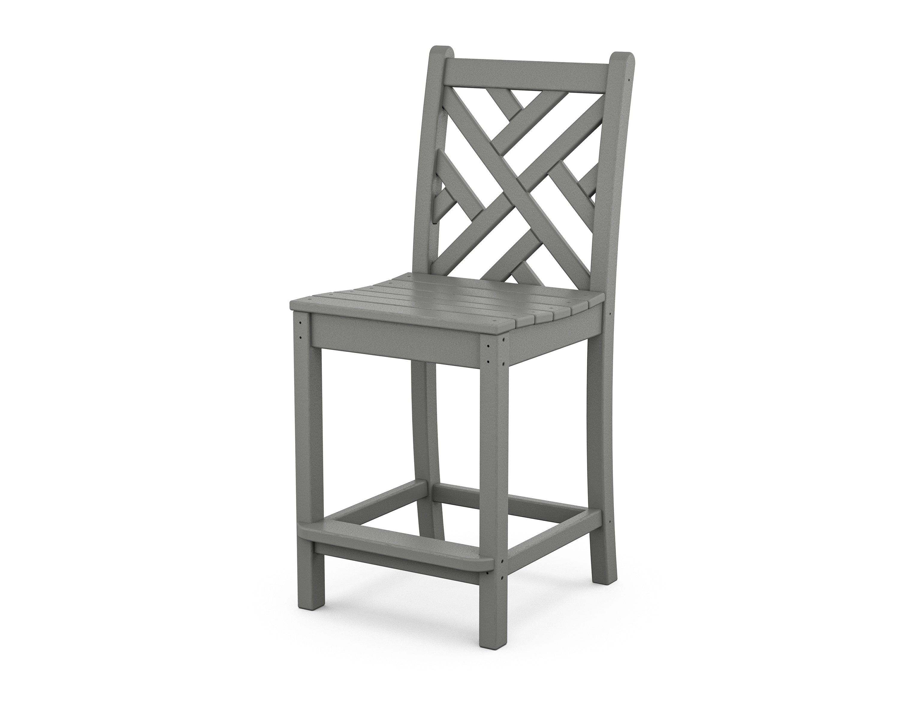 POLYWOOD Chippendale Counter Height Bar Stool - Durable Outdoor & Indoor Dining Chair for Kitchen, Patio, and Restaurant Use