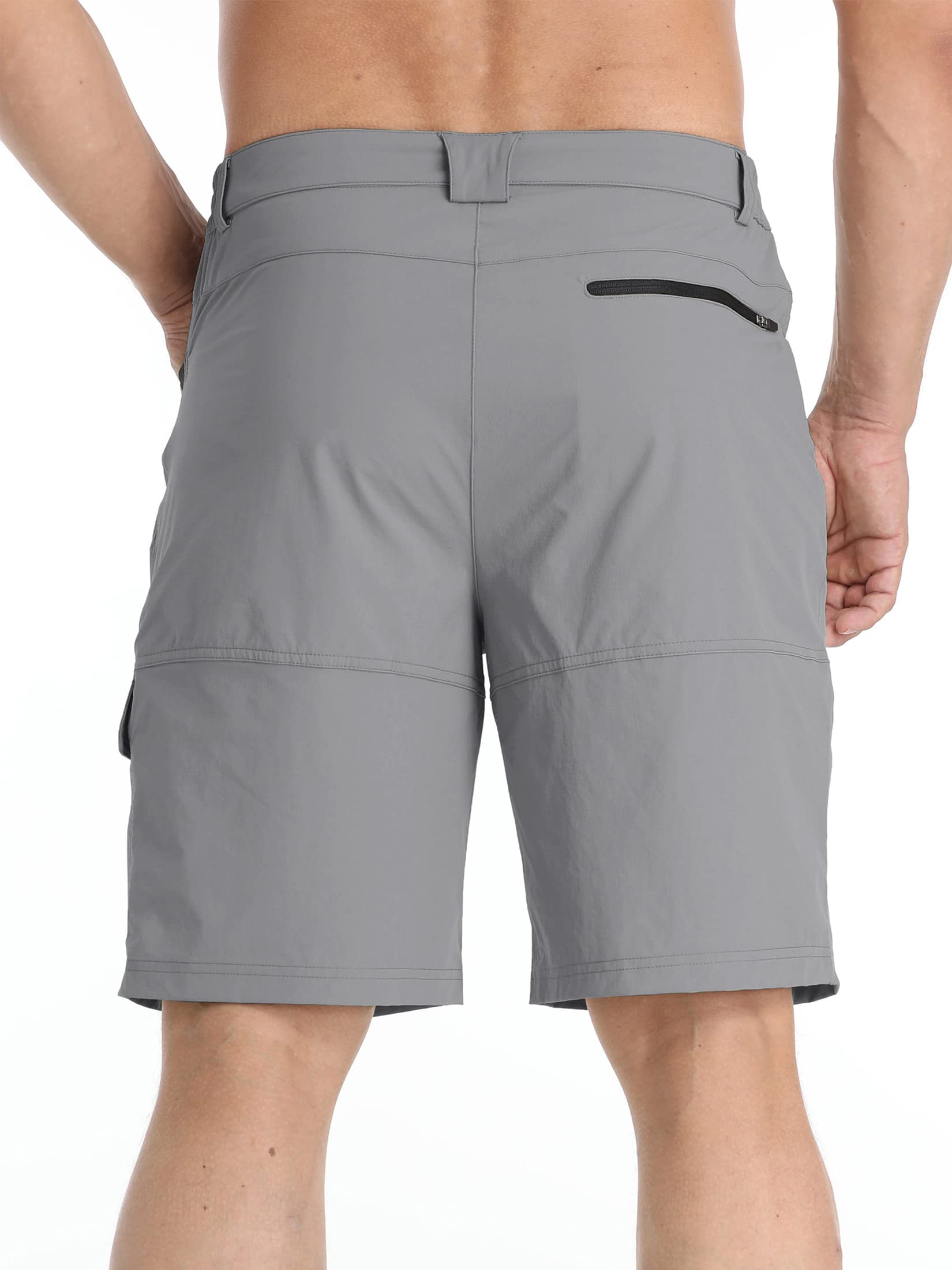 TACVASEN Men's Quick Dry Cargo Shorts - Lightweight Summer Outdoor Hiking & Casual Work Shorts with Multiple Pockets (No Belt Included) - Perfect for Camping, Travel & Everyday Wear