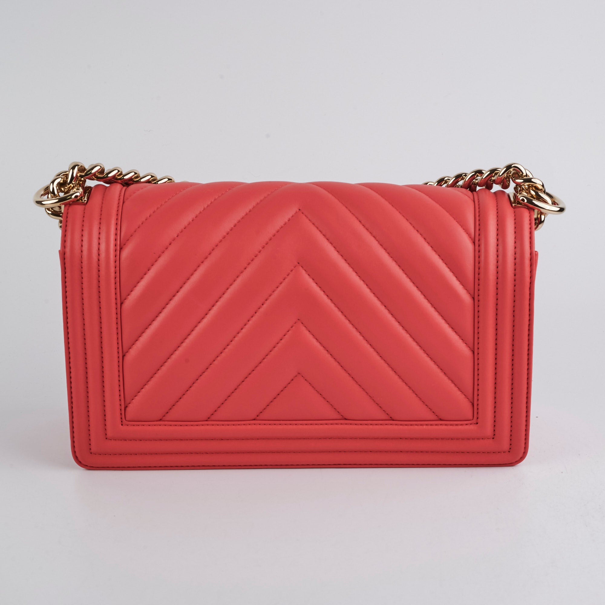 Chanel Old Medium Boy Bag in Coral Pink - Luxury Crossbody Handbag for Women, Perfect for Parties & Date Nights