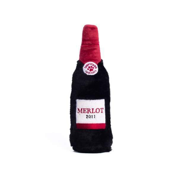 ZippyPaws Happy Hour Crusherz Red Wine Dog Toy - Durable Chew Toy for Small & Medium Dogs, Interactive Play & Stress Relief - Perfect for Playtime, Training & Gifts for Dog Lovers