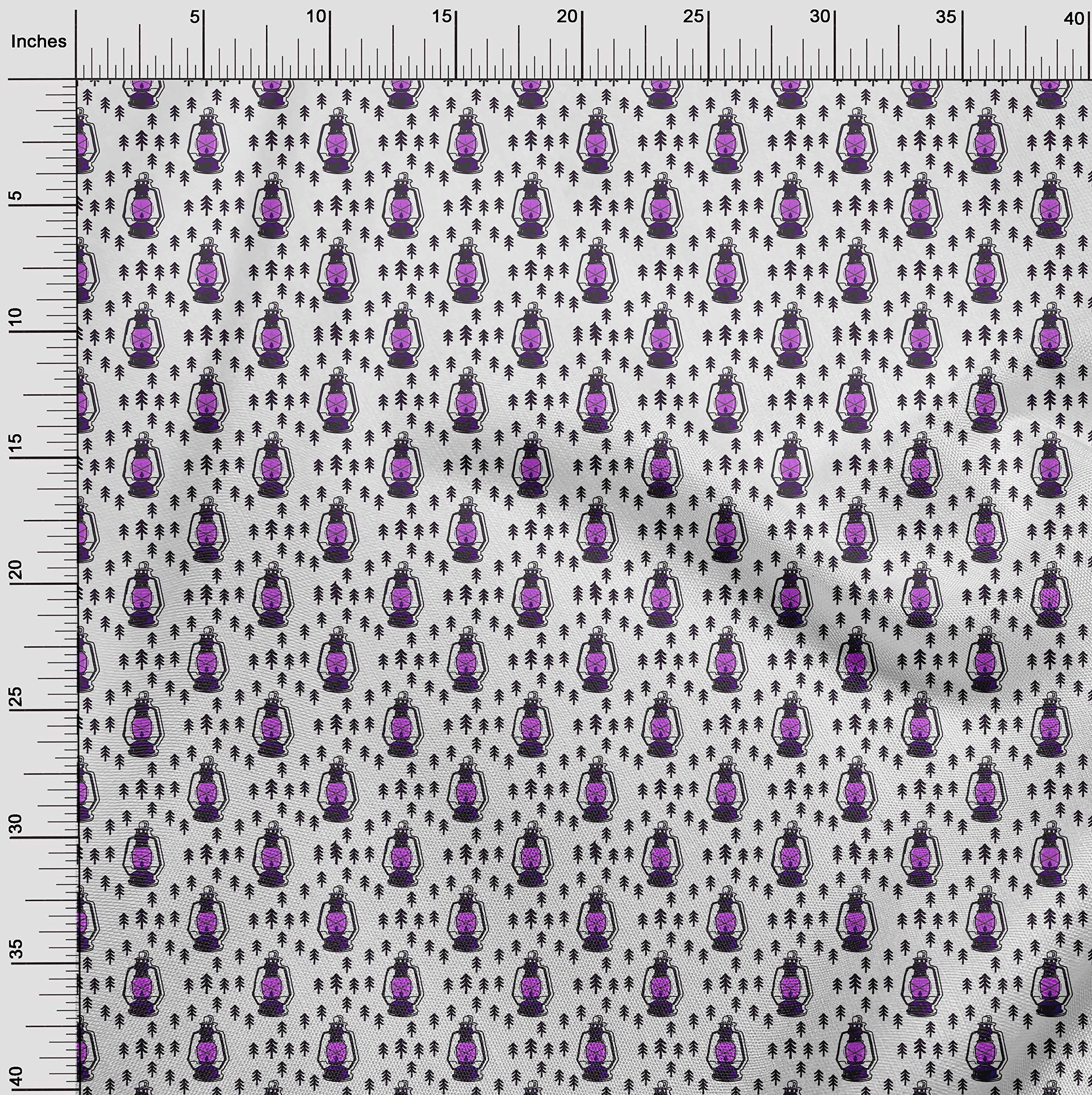 Premium 100% Cotton Cambric Purple Fabric - 56 Inch Wide by the Yard for Halloween Lamps, Sewing & Craft Projects | Perfect for DIY Costumes, Home Decor & Quilting