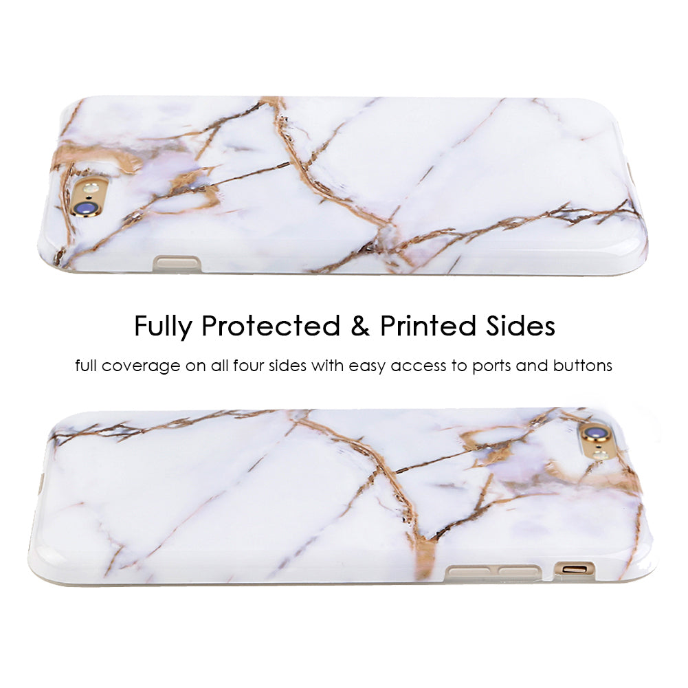 Elegant White & Gold Marble iPhone Case - Premium Protective Cover for iPhone [Model Numbers] | Stylish & Durable Phone Case for Everyday Use, Work, and Special Occasions