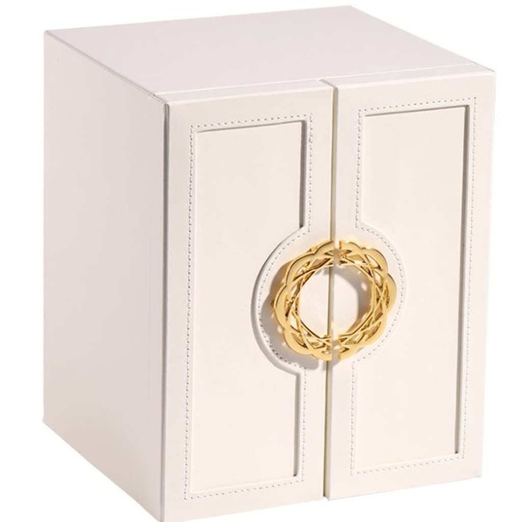 XJJZS Large Jewelry Organizer Box with Double Drawers - Premium Storage Case for Earrings, Necklaces, Rings & Bracelets | Perfect for Travel, Home Vanity & Gift Giving